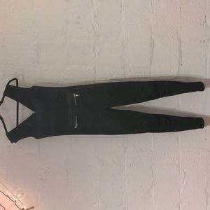 G-star fitted black denim jumpsuit